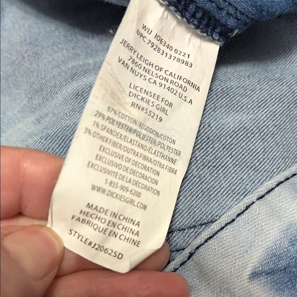 Dickies Blue Tie-Dye Denim Overalls - Picture 4 of 4